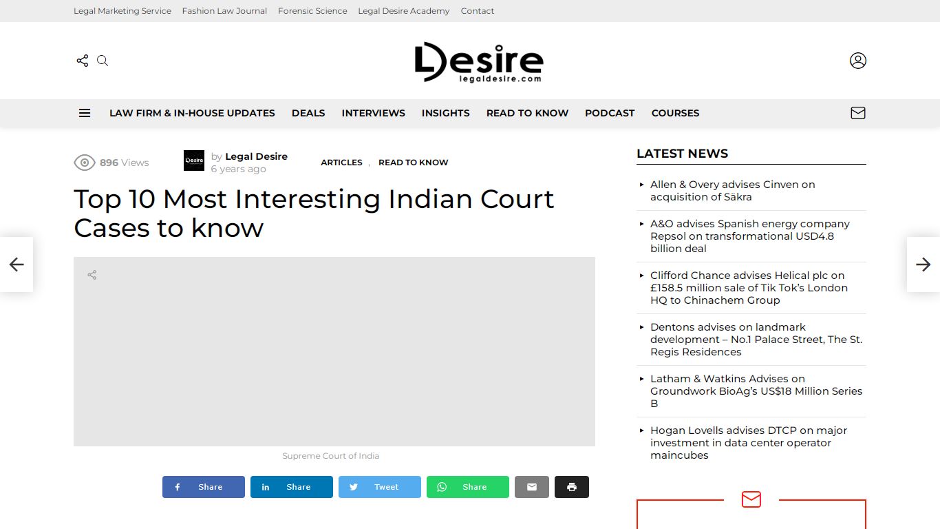 Top 10 Most Interesting Indian Court Cases to know